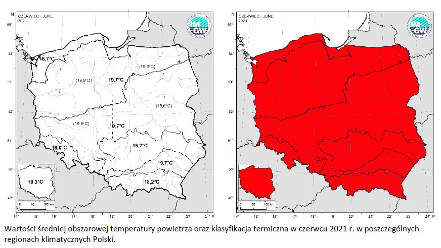 czerwiec 2021 temperatura