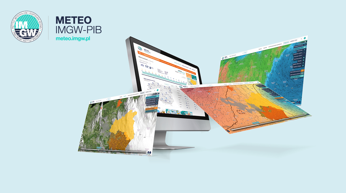 wizualizacja nowego serwisu IMGW-PIB: meteo.imgw.pl