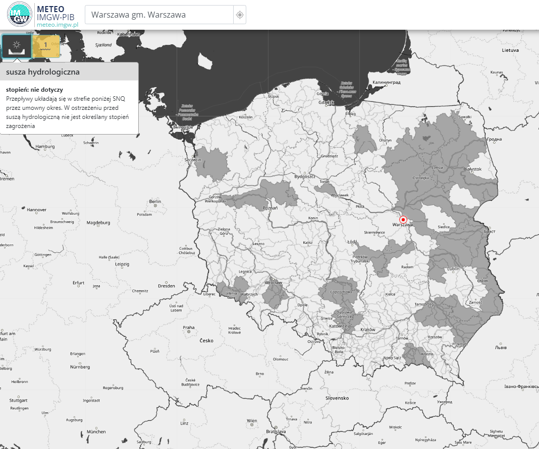 Ostrzeżenia hydrologiczne na dzień 08.08.2024 r.