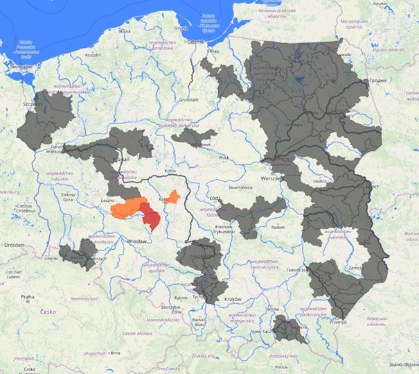 Ostrzeżenia hydrologiczne na dzień 22.08.2024 r.