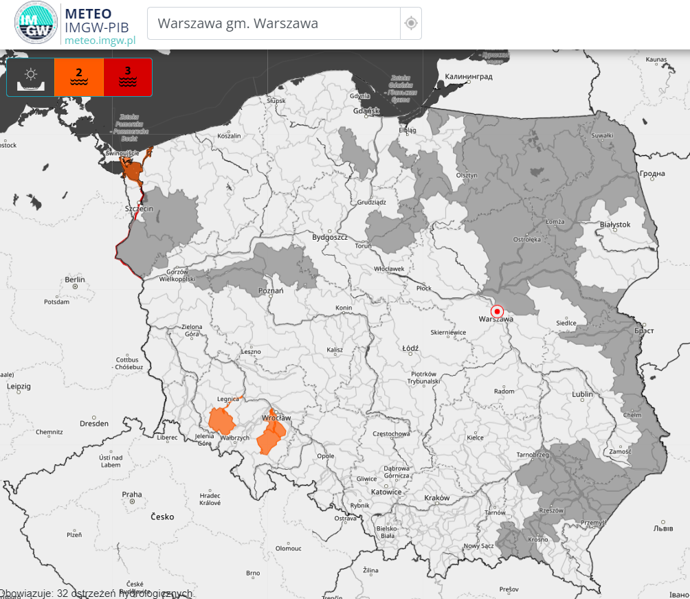 Ostrzeżenia hydrologiczne na dzień 03.10.2024 r.