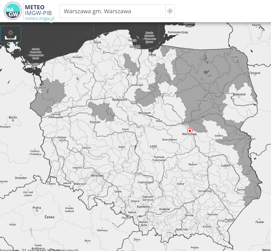 Ostrzeżenia hydrologiczne na dzień 10.10.2024 r.