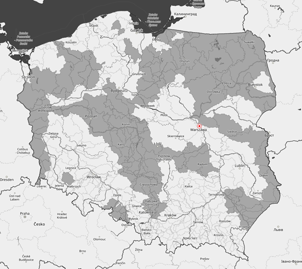 Ostrzeżenia przed suszą hydrologiczną (kolor szary) 12.10.2023 r.