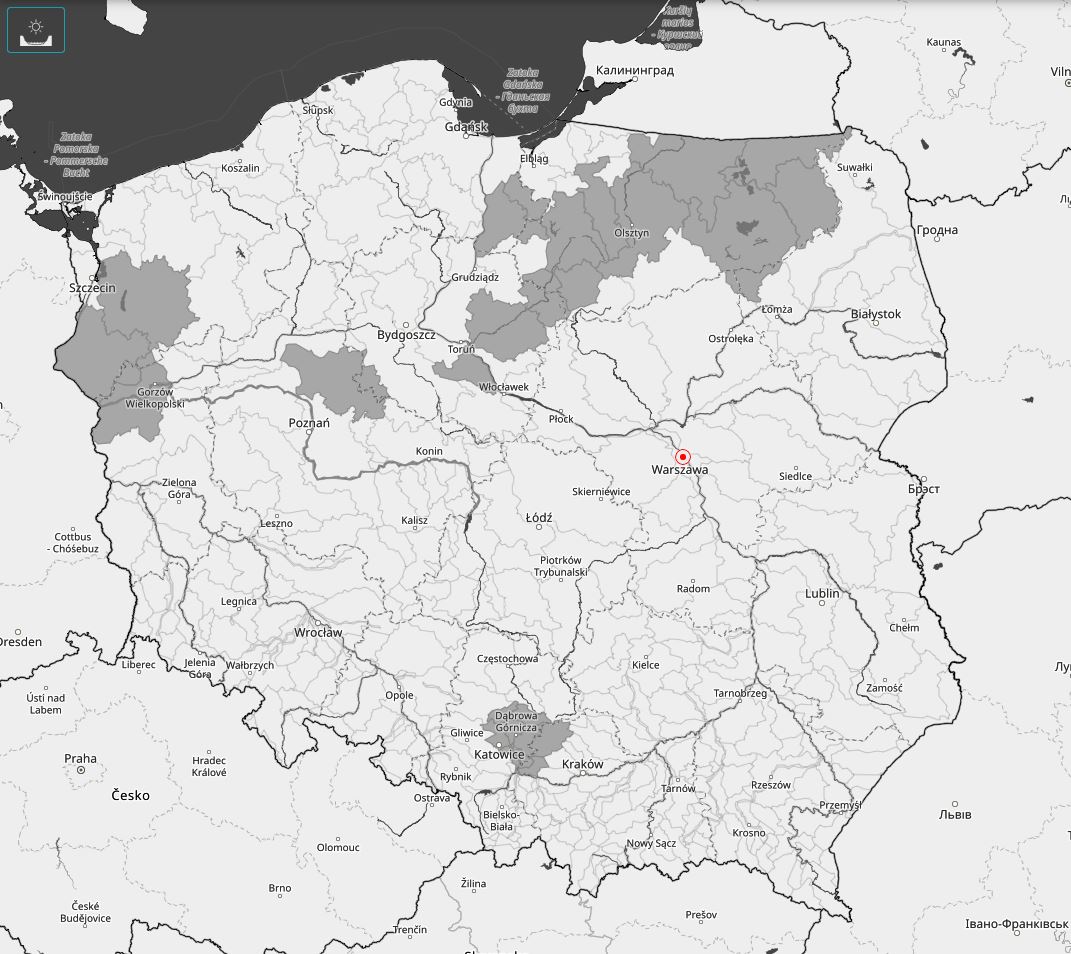 Ostrzeżenia przed suszą hydrologiczną (kolor szary) 02.11.2023 r.