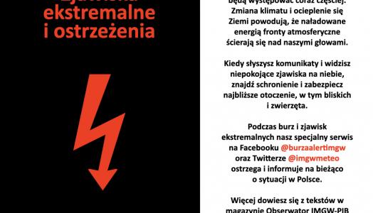 Dekalog wakacyjny IMGW-PIB: Zjawiska ekstremalne i ostrzeżenia