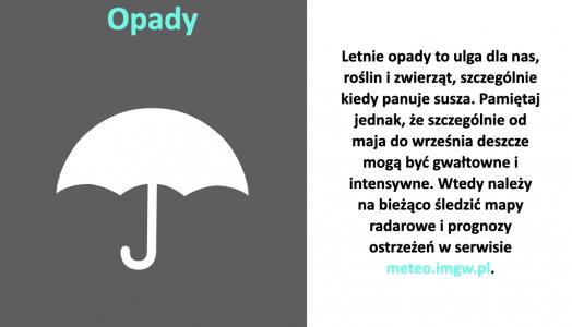 Dekalog wakacyjny IMGW-PIB: Opady