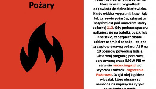 Dekalog wakacyjny IMGW-PIB: Pożary