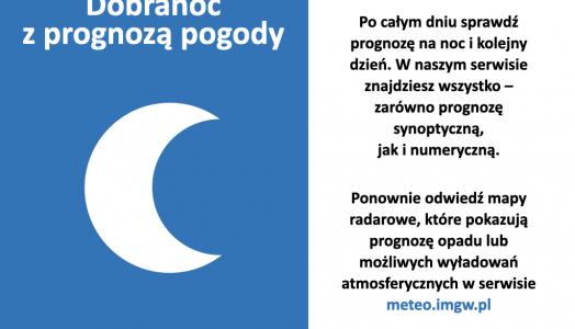 Dekalog wakacyjny IMGW-PIB: Dobranoc z prognozą pogody 