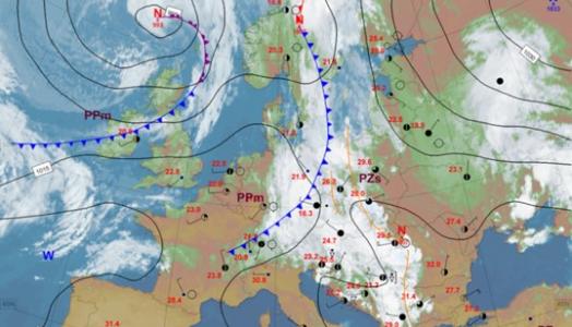 Sytuacja baryczna w Europie 20.08.2022 | IMGW-PIB