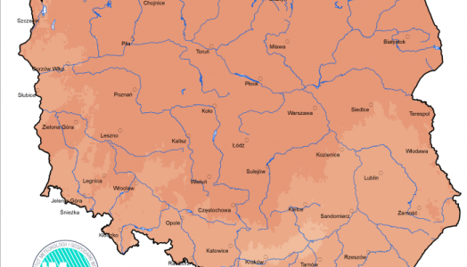 Prognoza wartości maksymalnej temperatury powietrza w dniu 28 września 2023 roku na tle warunków wieloletnich (1991-2020)