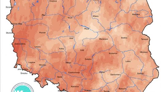 Prognoza wartości maksymalnej temperatury powietrza w dniach 24 i 25 sierpnia 2024 roku na tle warunków wieloletnich (1991-2020)