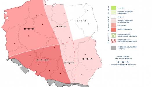 Bardzo niekorzystne warunki biometeorologiczne w Polsce południowej