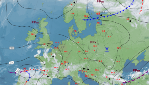 Prognozowana sytuacja meteorologiczna i hydrologiczna. Termin opracowania: 21.09.2024 godz. 11:00