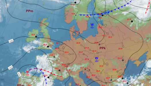 Prognozowana sytuacja meteorologiczna i hydrologiczna. Termin opracowania: 21.09.2024 godz. 21:00