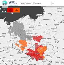 Aktualnie obowiązujące ostrzeżenia hydrologiczne 0, 2 i 3 stopnia (01.09.2021 r., stan na godz. 12:40) 