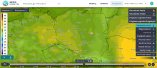 Prognoza wartości temperatury powietrza na wys. 2 m nad powierzchnią ziemi we wtorek 2 listopada o godz. 13:00 wg modelu GFS. | http://meteo.imgw.pl/