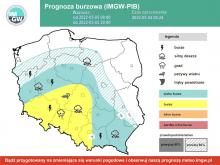 IMGW-PIB: Koniec tygodnia z przelotnym deszczem i wiosennymi burzami, lokalnie silnymi.