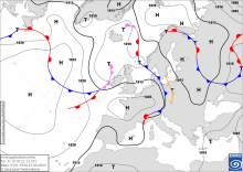 Prognozowana sytuacja synoptyczna w Europie w piątek (01.07.2022 r.) | https://www.dwd.de