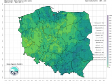 Suma skumulowanego opadu od początku lipca 2022.