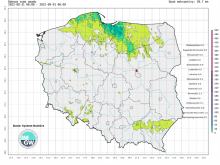 Suma skumulowanego opadu od początku września 2022.