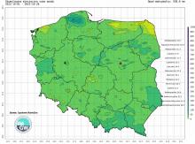 Suma skumulowanego opadu od początku października 2022.