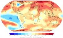 Różnica temperatury powietrza w stosunku od średniej z lat 1981-2010 w okresie od stycznia do września 2022 r.