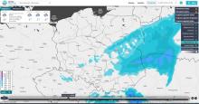 Ryc. 1 Mapa opadu deszczu