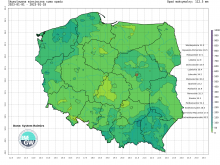 Suma skumulowanego opadu od początku stycznia 2023.