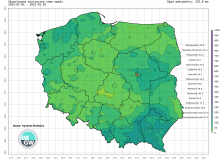 Suma skumulowanego opadu od początku stycznia 2023.