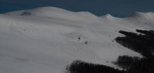 Charakterystyczna dla Bieszczad lawina o szerokim (ponad 400 m) obrywie, Szeroki Wierch, Bieszczady; fot. Archiwum GOPR.