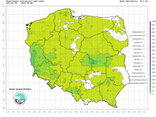 Suma skumulowanego opadu od początku marca 2023.