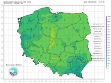 Suma skumulowanego opadu od początku marca 2023.