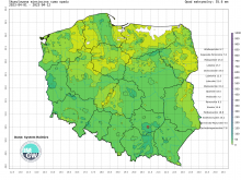 Suma skumulowanego opadu od początku kwietnia 2023.