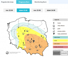 Prognoza burz na dziś 23.06.2023 r. | meteo.imgw.pl