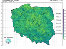 Suma skumulowanego opadu od początku czerwca 2023.