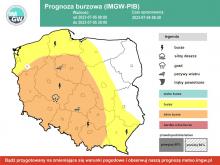 Prognoza burz na jutro 05.07.2023 r. | http://meteo.imgw.pl/ 