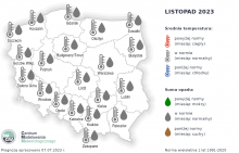 IMGW-PIB: Eksperymentalna prognoza długoterminowa temperatury i opadu na sierpień 2023 r. – listopad 2023 r.