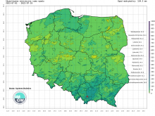 Suma skumulowanego opadu od początku lipca 2023.